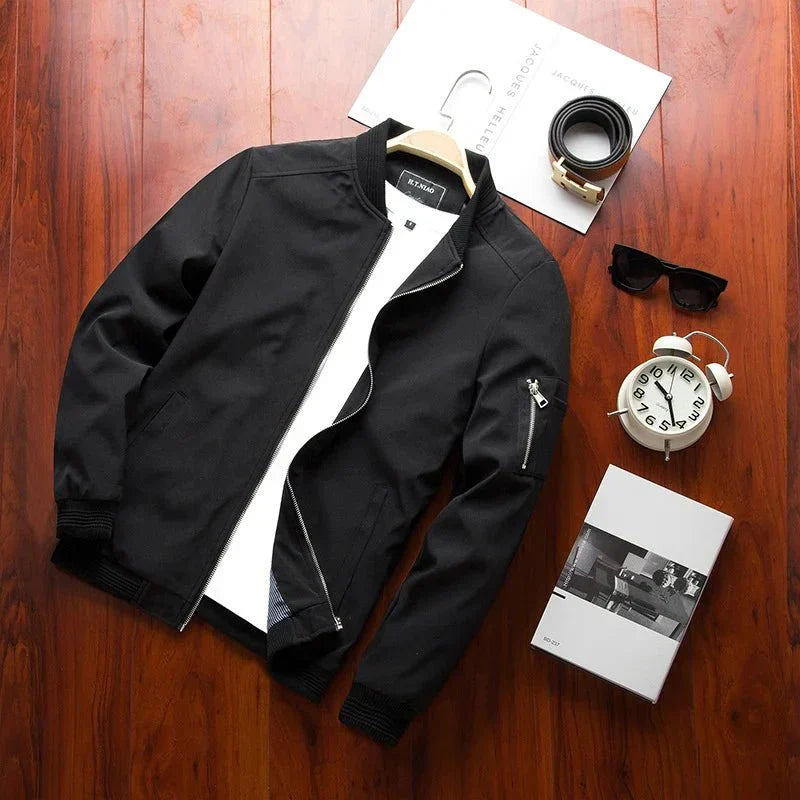 Jaqueta Bomber Masculina com Zíper Plus Size - Estilo e Conforto