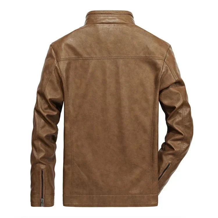 Jaqueta Masculina de Couro Marrom - Elegância e Durabilidade