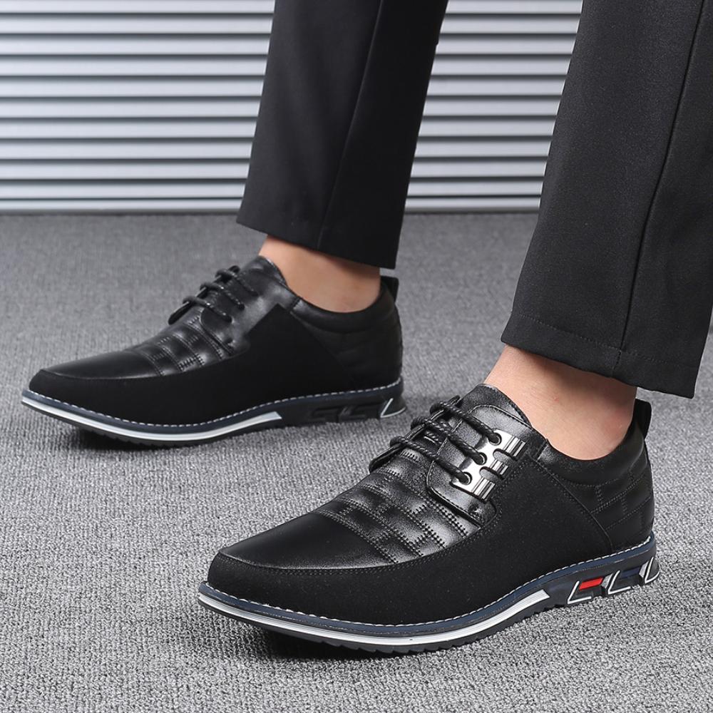Sapato Casual de Couro Masculino - Clássico Moderno