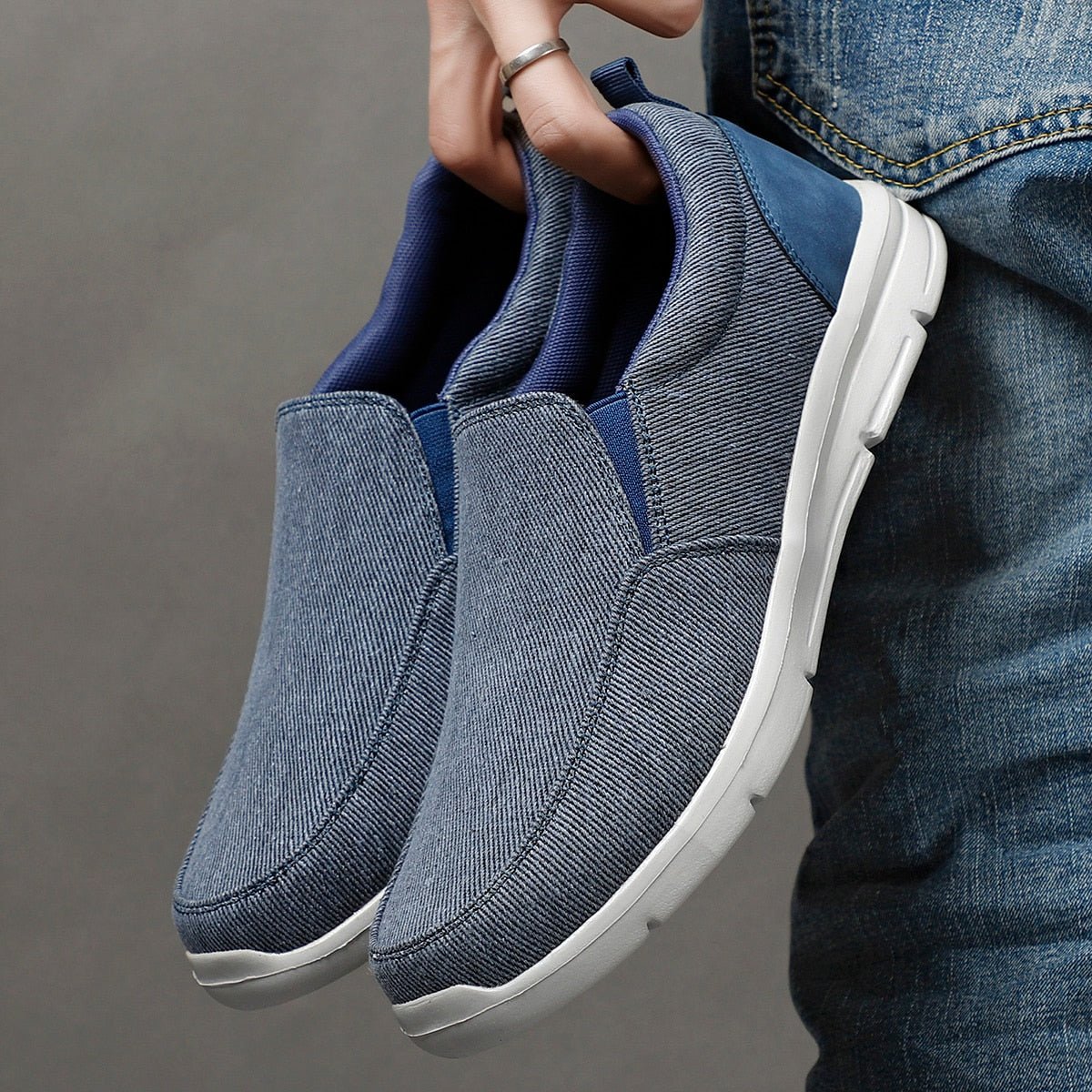 Sapato Slip-On Masculino de Lona - Verão Confortável