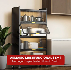 [LEVE 2, PAGUE 1] Armário em Aço Multifuncional 5 em 1 + BRINDES EXCLUSIVOS🔥