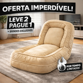 [LEVE 2 PAGUE 1] Sofá Cama Algodão Retrátil 5 em 1 + BRINDE: Almofadas Cushion