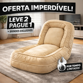 [LEVE 2 PAGUE 1] Sofá Cama Algodão Retrátil 5 em 1 + BRINDE: Almofadas Cushion