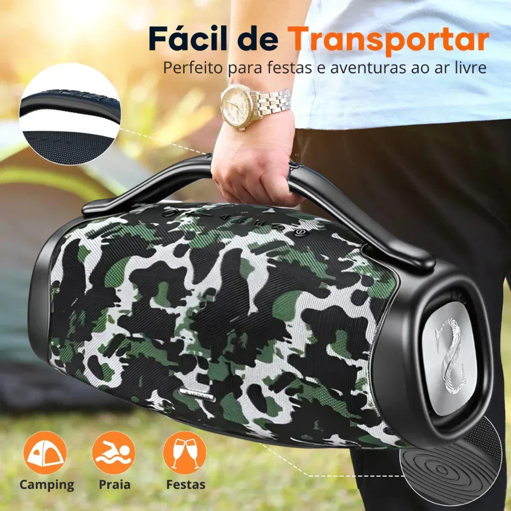 🔥  QUEIMA DE ESTOQUE!! 🔥 Caixa de Som Sabala Boombox DR-909 Bluetooth 200w 39000mah Tws Ipx6.