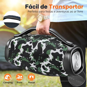 🔥  QUEIMA DE ESTOQUE!! 🔥 Caixa de Som Sabala Boombox DR-909 Bluetooth 200w 39000mah Tws Ipx6.