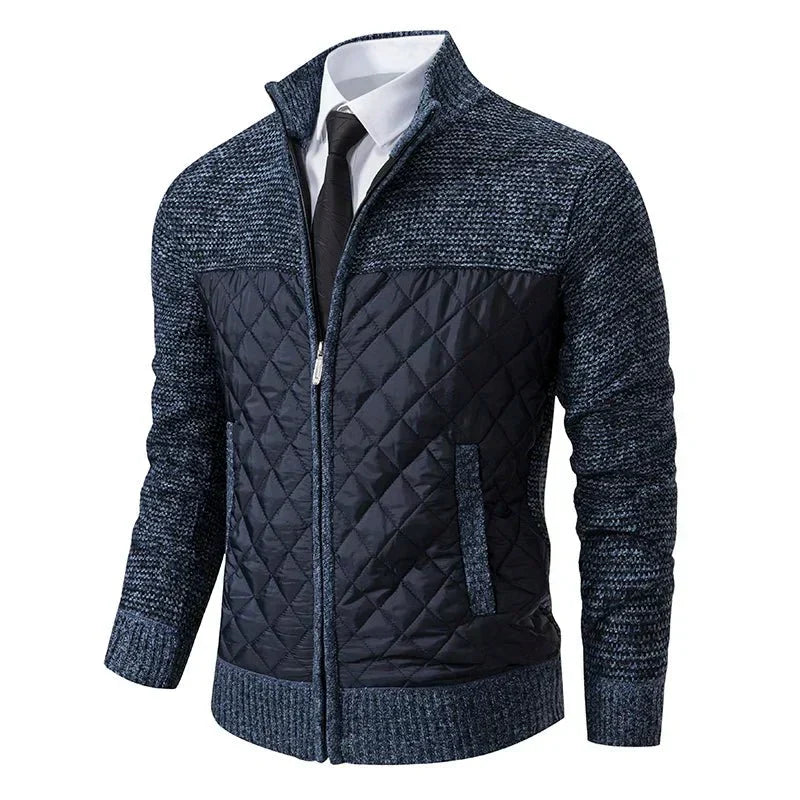 Jaqueta Masculina Patchwork - Cardigã Masculino - Outono/Inverno 2024