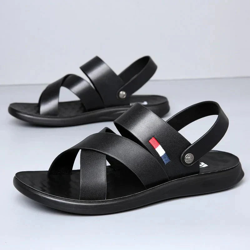 Sandália Masculina de Couro Antiderrapante