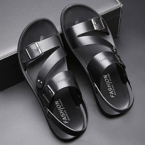 Sandália de Couro Confortável Masculina