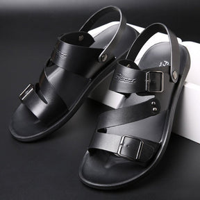 Sandália de Couro Confortável Masculina
