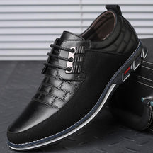 Sapato Casual de Couro Masculino - Clássico Moderno